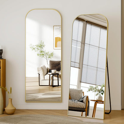 BEAUTYPEAK Ganzkörperspiegel Minimalistisch 142x52 cm - Gold