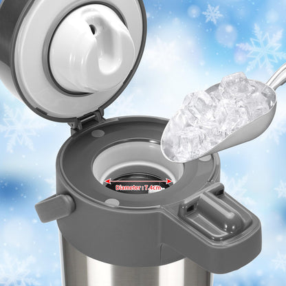 Olerd Pump-Thermoskanne Kaffeespender 4,0L - Silber Edelstahl