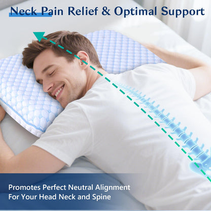 Iwacool Kühlkissen Memory Foam 40x60 für Bauch- und Rückenschläfer