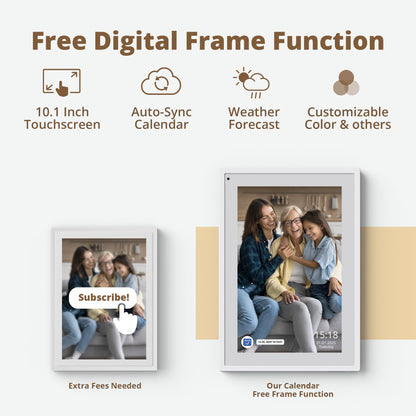 Dragon Touch 10,1 Zoll Digitaler Kalender Familienplaner - Weiss