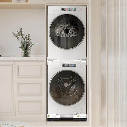 NIUXX Universal Zwischeneinbaurahmen Set für Waschmaschine Trockner mit Regal