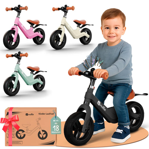 Mallie Kinder Laufrad ab 2 Jahre mit Klingel und Spritzschutz