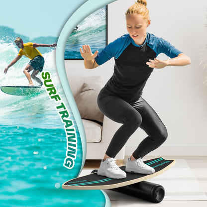 Sportneer Surfin Balance Board 8-in-1 aus Buchenholz, bis 200 kg