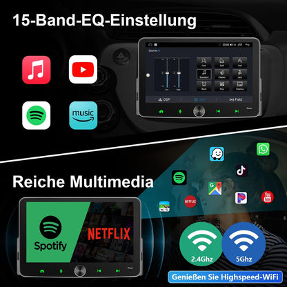Universal DAB+ Android Autoradio 1Din - 7 Zoll Wireless CarPlay 4G/64G