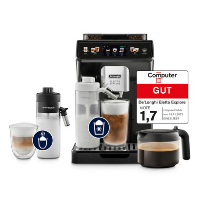 De’Longhi Eletta Explore Perfetto Kaffeevollautomat - Dunkelgrau