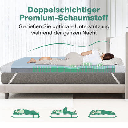 Novilla Matratzentopper 90x200 cm Gel Memory Foam 5 cm Höhe