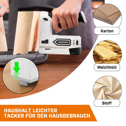 Ampforce Akku Tacker 2-in-1 ACSG-4, Heftgerät und Nagelgerät 4V