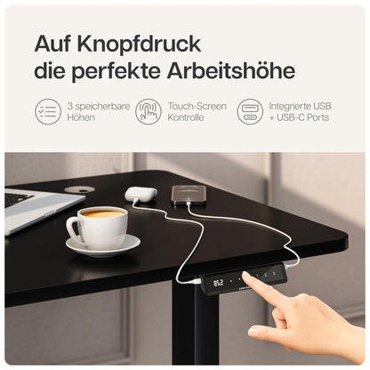 Desktronic Höhenverstellbares Schreibtisch Gestell – Elektrisch Dual-Motor