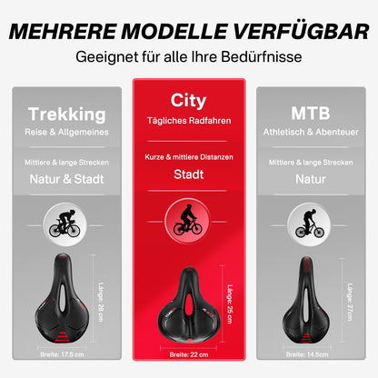 YOUNGDO Gel Fahrradsattel, ergonomisch, mit wasserdichter Abdeckung