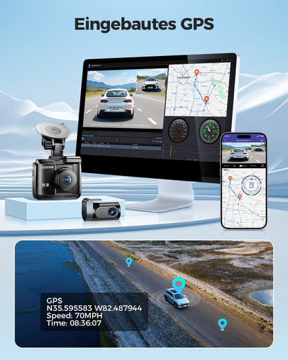 AZDOME GS63H Pro Dashcam Auto – 4K Dual GPS/WiFi