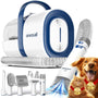 oneisall Hundeschermaschine mit Staubsauger LM2, 7-in-1 Pflegeset mit 6 Aufsätzen und Staubbehälter