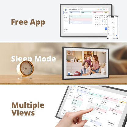 Dragon Touch 15.6 Zoll Elektronischer Wandkalender – Schwarz