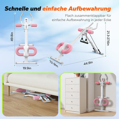 MERACH Bauchtrainer für Zuhause – Multifunktional mit LCD-Monitor