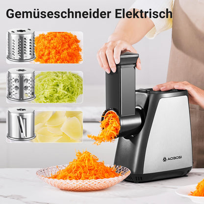AAOBOSI Elektrischer Fleischwolf 4-in-1 - Edelstahl