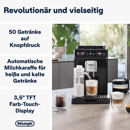 De'Longhi Eletta Explore Kaffeevollautomat Cold Brew, Dunkelgrau