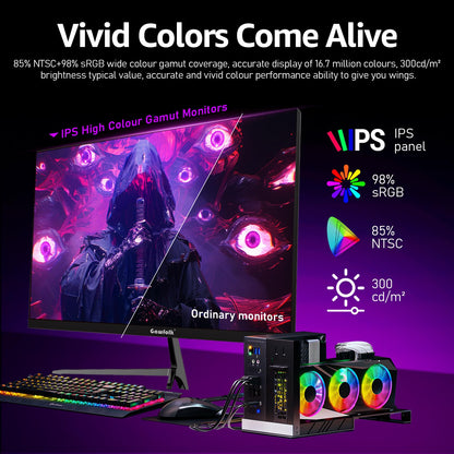 Gawfolk Gaming Monitor 27 Zoll QHD 120Hz IPS – Schwarz