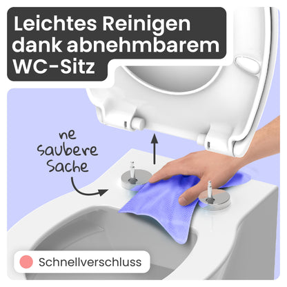 instmaier Alma WC-Sitz mit Absenkautomatik - Oval, Weiss