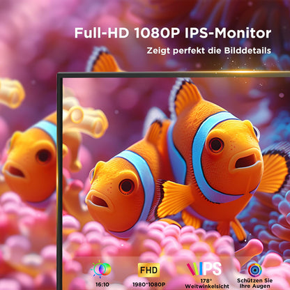 TechVision Tragbarer Monitor 15.6 Zoll Full HD IPS - USB-C