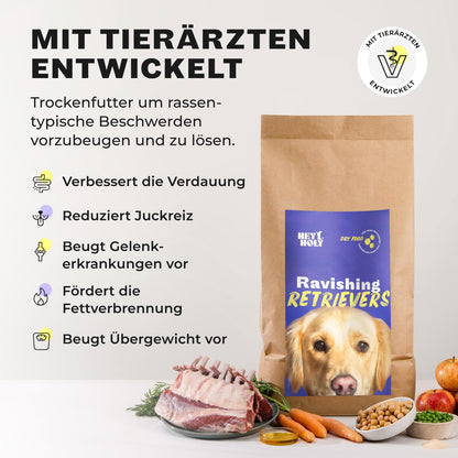 HEY HOLY Premium Trockenfutter Retriever Lamm getreidefrei - 7kg