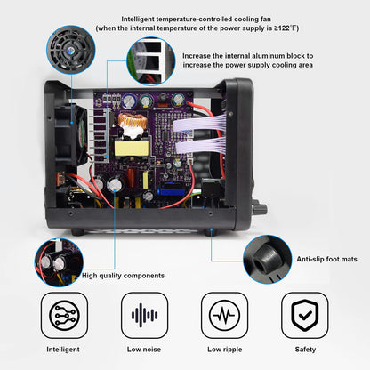 NANKADF Labornetzteil DC Netzgerät 0-30V 10A - Regelbar