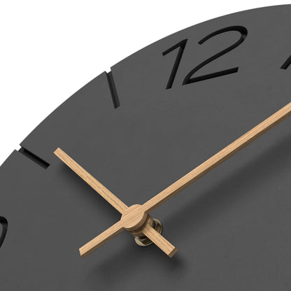 Cander Berlin Wanduhr MNU 2630 Y lautlos MDF anthrazit 30 cm