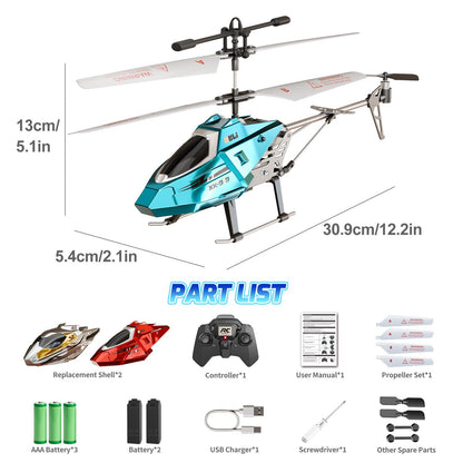 XIKOTEC RC Helikopter ferngesteuert mit LED und 2 Akkus, blau