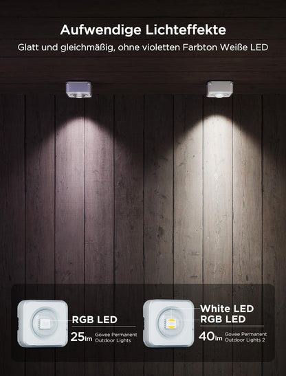 Govee Permanent Outdoor Lights 2 RGBIC Lichterkette - 30m Weiss