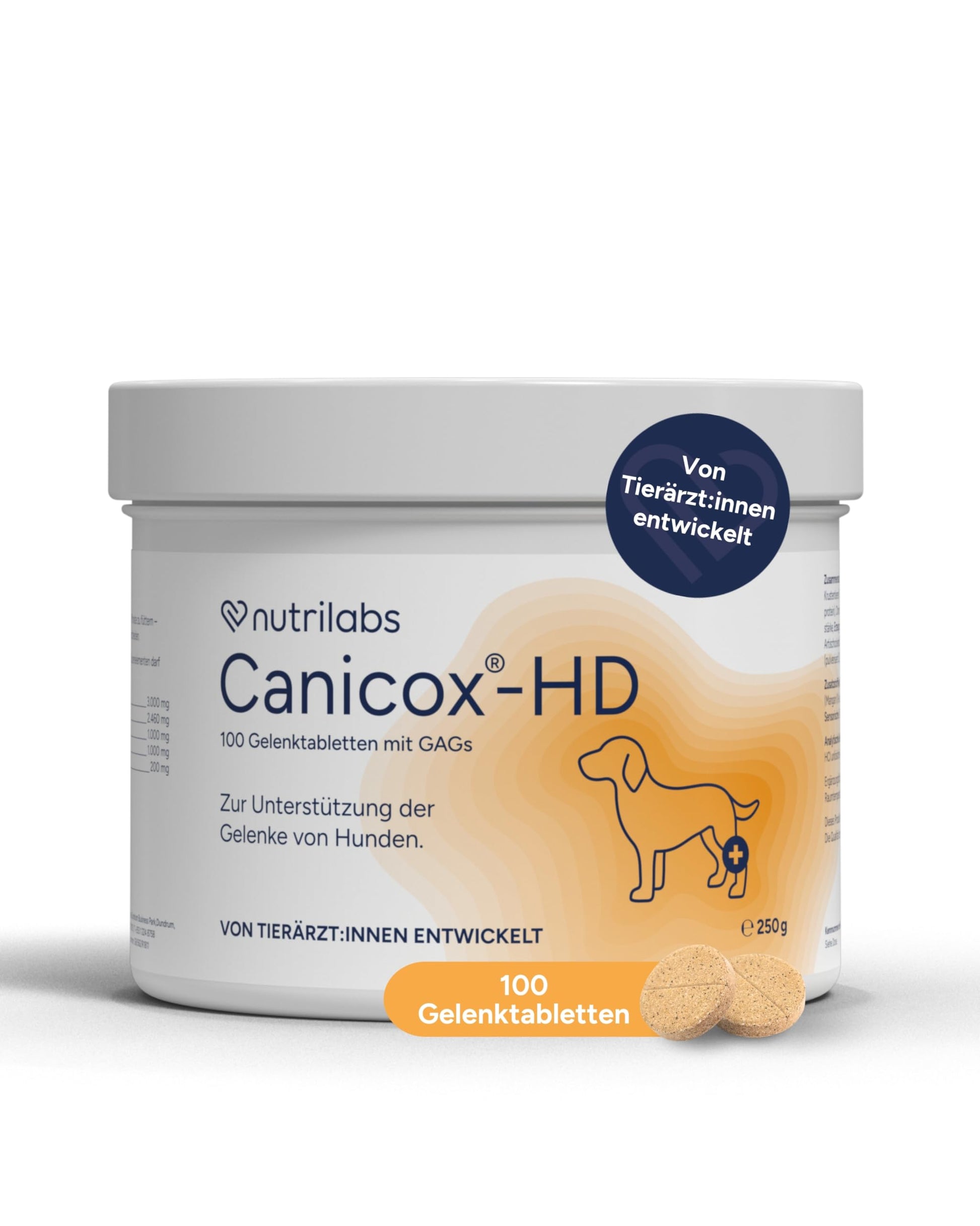NutriLabs Canicox-HD Gelenktabletten für Hunde, 100 Kautabletten zur Gelenkunterstützung