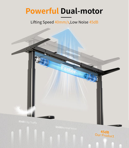 MAIDeSITe EL2 Plus Art elektrisches Schreibtischgestell, oval