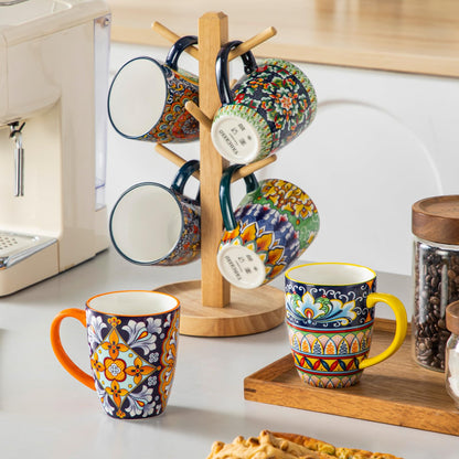 vancasso SIMI Kaffeetassen Set 6er, Porzellan Kaffeebecher 360 ml