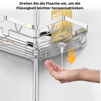 Kegii Teleskop Duschregal Eckregal Chrom - Ohne Bohren