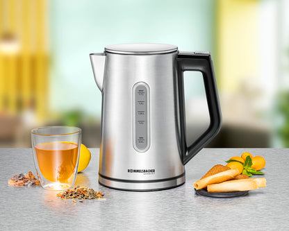 Rommelsbacher Wasserkocher WK 3000 Edelstahl 1,7 L mit Temperaturwahl