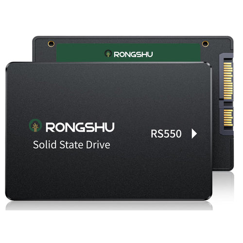 RONGSHU RS550 SATA III 2.5'' Interne SSD – 1TB. Schwarzes 2.5-Zoll-Modul zur schnellen digitalen Datenspeicherung im Computer.