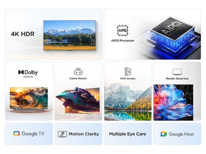 TCL 43V6C 43 Zoll 4K UHD Smart Fernseher Google TV HDR