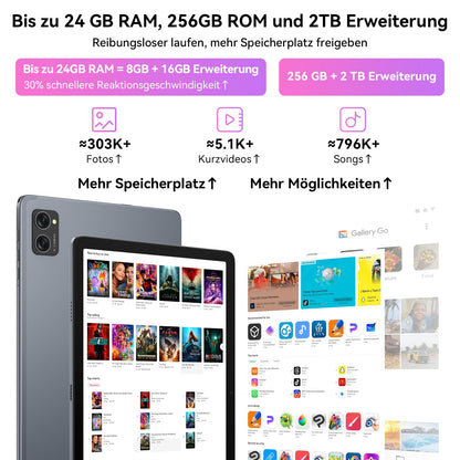 TABWEE T20 Tablet 10 Zoll mit Tastatur - Android 15