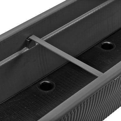 BURI Balkonkasten 100 cm mit Wasserspeicher, 6er Set, Anthrazit