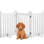 Yaheetech Absperrgitter Hund faltbar, freistehend – 3 Paneelen Weiss