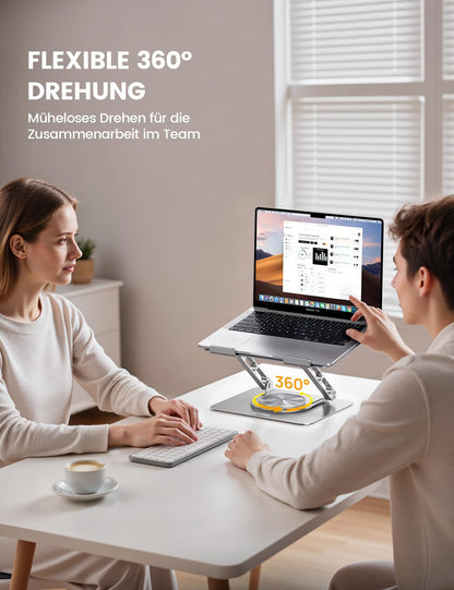 Lamicall Laptopständer, 360 Grad drehbar, verstellbar, 10-17,3 Zoll