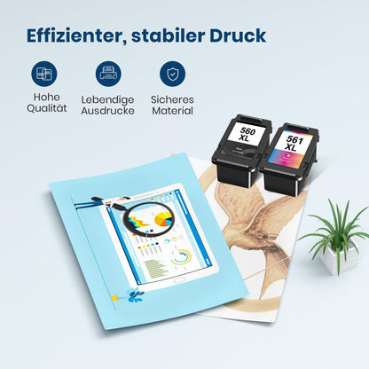 Washope PG-560XL CL-561XL Tintenpatronen Multipack für Canon Pixma