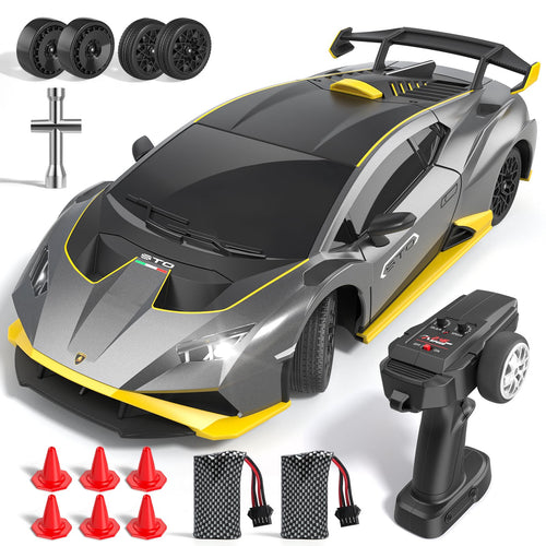AYIQUTY RC Drift Auto Lamborghini 1:18 4WD 35 km/h LED Licht, Karosserie aus ABS-Kunststoff
