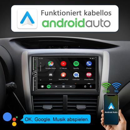 Android Doppel Din Autoradio - 7 Zoll Wireless CarPlay Android Auto