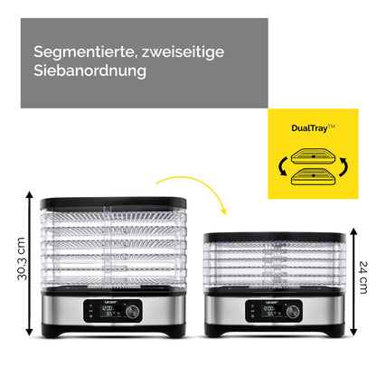 Yoer VitaSave FD01S Lebensmittel-Dörrautomat Edelstahl 6 Fächer