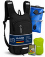 SASMO Fahrradrucksack 10L mit Trinkblase, Thermofach und Helmnetz aus wasserabweisendem Nylon