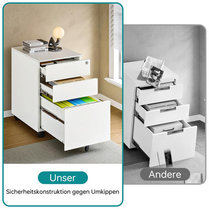 Rollcontainer Büro Aktenschrank – 3 Schubladen abschliessbar