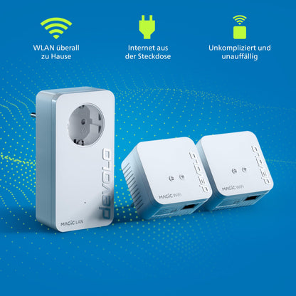 devolo Magic 1 WiFi mini Multiroom Kit WLAN Powerline Adapter weiss