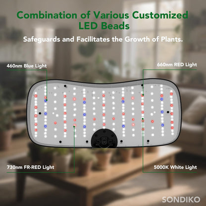Sondiko SH202 Hydroponik Anzuchtsystem mit 48W LED-Wachstumslampe