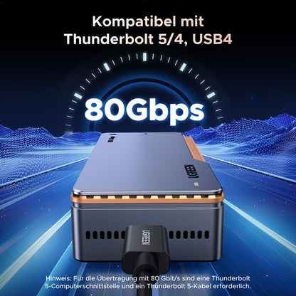 UGREEN 80Gbps M2 SSD NVMe Gehäuse Thunderbolt 5/4 USB4