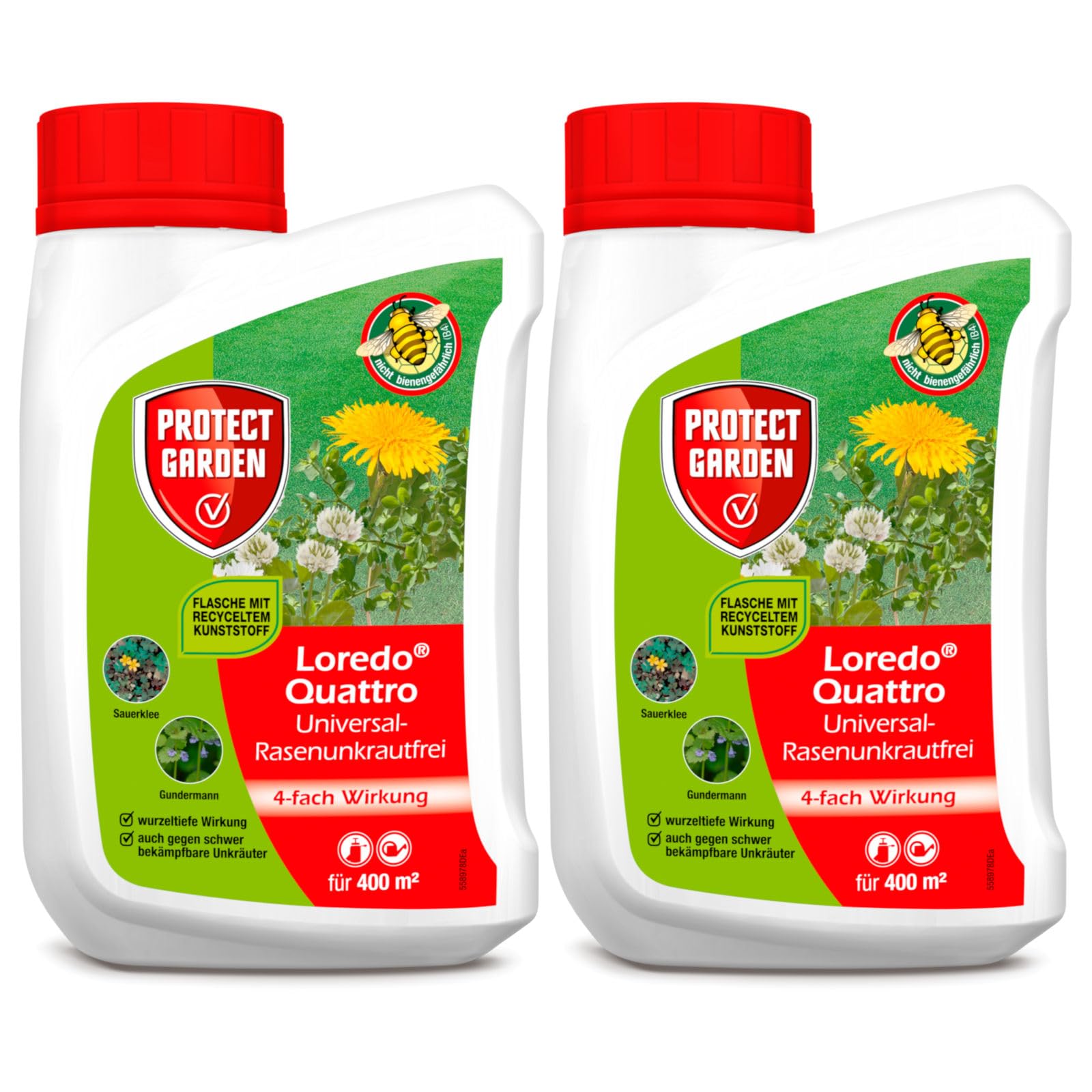 Bayer Garten Universal-Rasenunkrautfrei Loredo Quattro, 2 x 400 ml