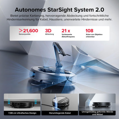 roborock Saros Z70 Saugroboter mit Wischfunktion und OmniGrip-Arm