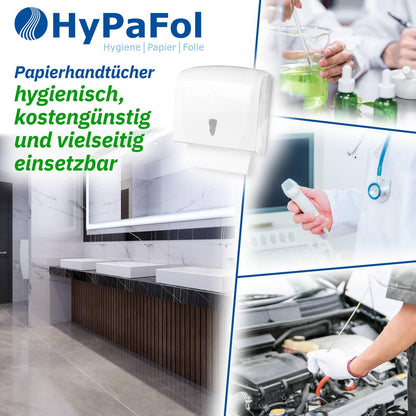 Hypafol V-Falz Papierhandtücher weiss – 2-lagig, 24x21 cm, 8000 Blatt